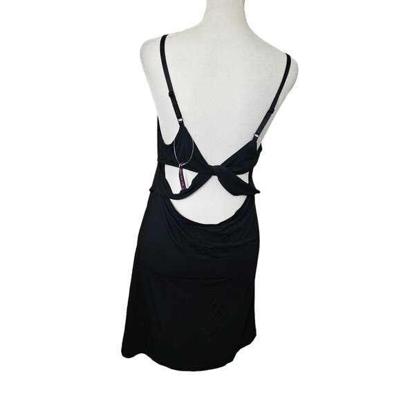 NWT Adore Me Black Soft Nightgown Pajamas Strappy back size 1X - Picture 2 of 6